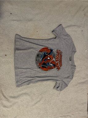 Marvel Spider-Man Grey Tee with Red & Blue Graphic